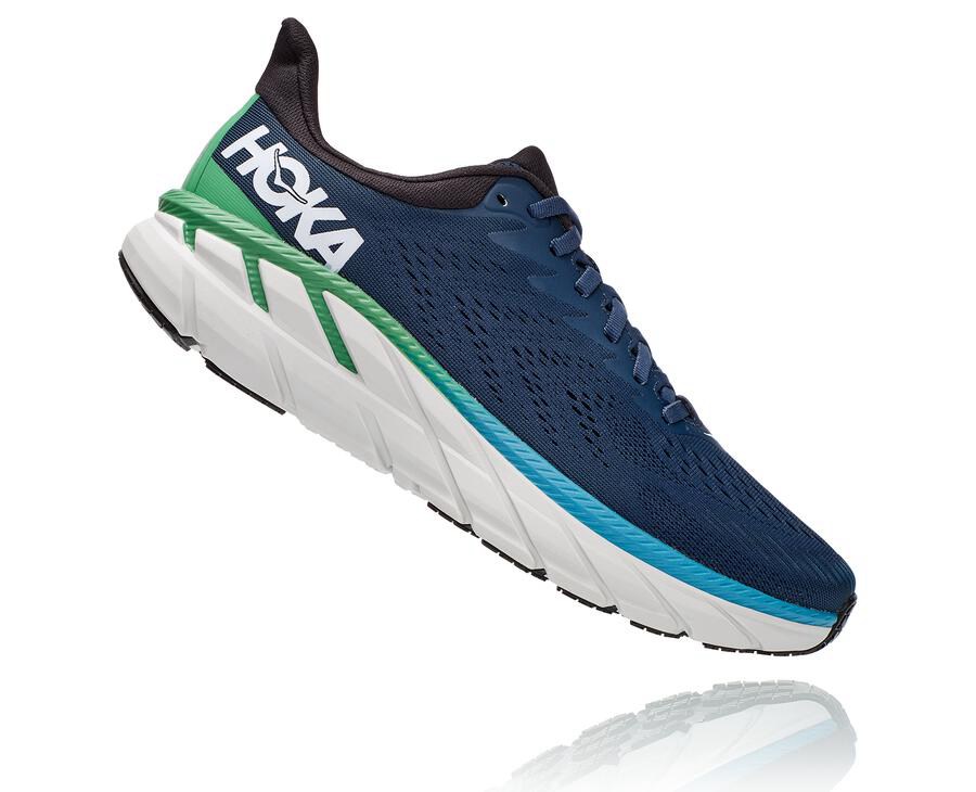 Hoka One One Hardloopschoenen Heren - Clifton 7 - Donkerblauw - TF2987315